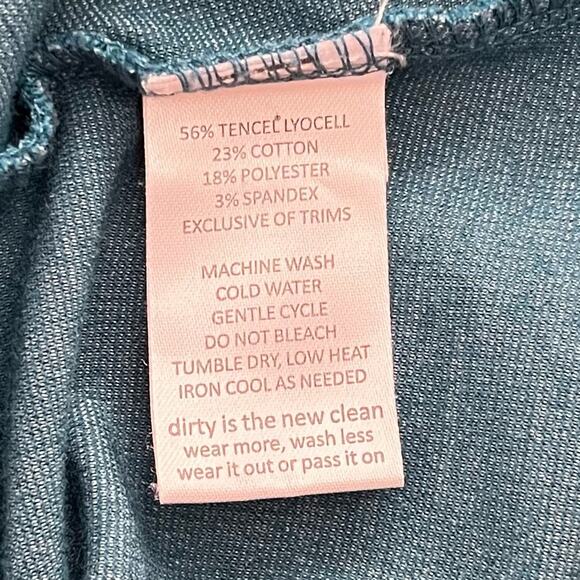 Toad & Co Horny Toad Redolent Dress Tencel Cotton Spandex Stretch Teal Small - Picture 8 of 10